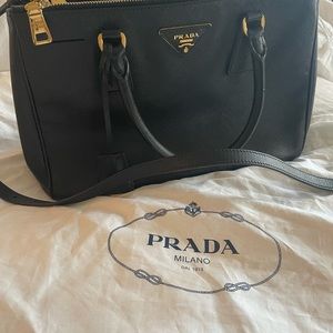 Authentic Prada Saffiano black, medium handbag. Only used a few times.